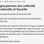 Déchets verts suite ! Les collectifs d'Agon-Coutainville et de Gouvillle unis !